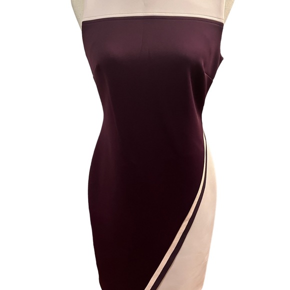 NWT Tommy Hilfiger Maroon and pink asymmetrical dress size 6 - Picture 2 of 7